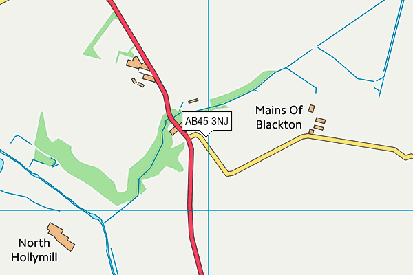 AB45 3NJ map - OS VectorMap District (Ordnance Survey) AB45 3NJ map - OS VectorMap District (Ordnance Survey)