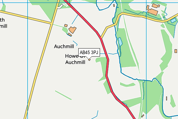 AB45 3PJ map - OS VectorMap District (Ordnance Survey) AB45 3PJ map - OS VectorMap District (Ordnance Survey)