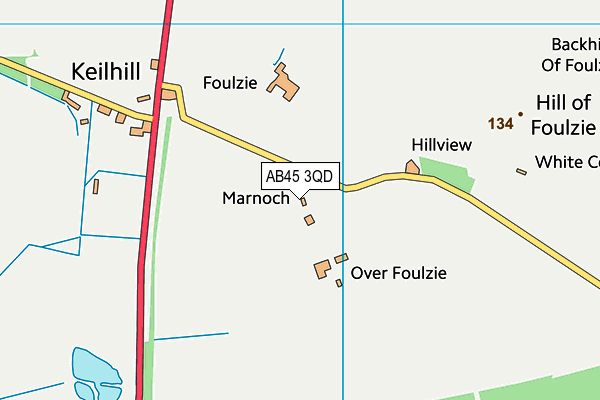 AB45 3QD map - OS VectorMap District (Ordnance Survey) AB45 3QD map - OS VectorMap District (Ordnance Survey)