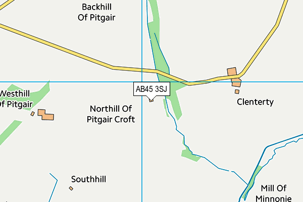 AB45 3SJ map - OS VectorMap District (Ordnance Survey) AB45 3SJ map - OS VectorMap District (Ordnance Survey)
