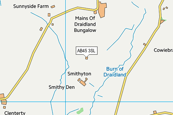 AB45 3SL map - OS VectorMap District (Ordnance Survey) AB45 3SL map - OS VectorMap District (Ordnance Survey)