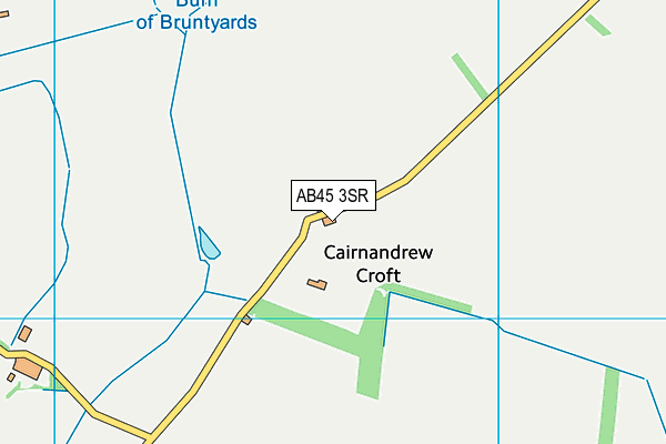 AB45 3SR map - OS VectorMap District (Ordnance Survey) AB45 3SR map - OS VectorMap District (Ordnance Survey)