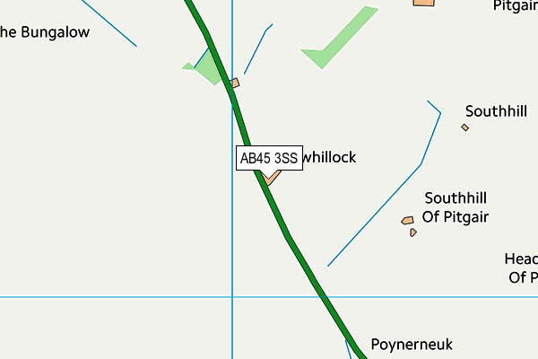AB45 3SS map - OS VectorMap District (Ordnance Survey)
