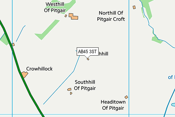 AB45 3ST map - OS VectorMap District (Ordnance Survey) AB45 3ST map - OS VectorMap District (Ordnance Survey)