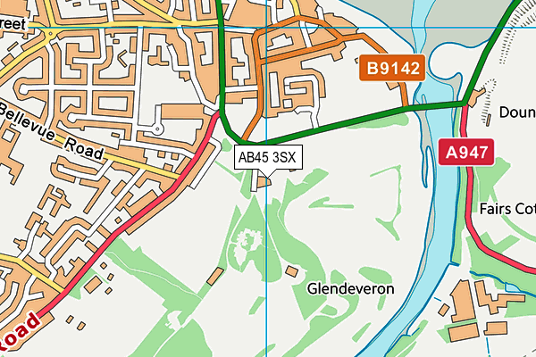 AB45 3SX map - OS VectorMap District (Ordnance Survey) AB45 3SX map - OS VectorMap District (Ordnance Survey)