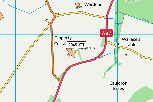 AB45 3TT map - OS VectorMap District (Ordnance Survey) AB45 3TT map - OS VectorMap District (Ordnance Survey)