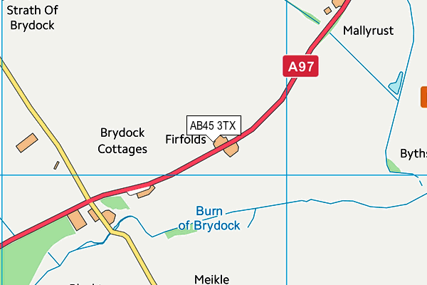 AB45 3TX map - OS VectorMap District (Ordnance Survey) AB45 3TX map - OS VectorMap District (Ordnance Survey)