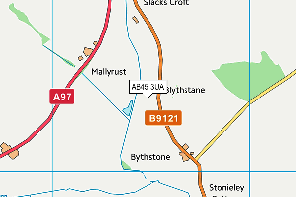 AB45 3UA map - OS VectorMap District (Ordnance Survey) AB45 3UA map - OS VectorMap District (Ordnance Survey)