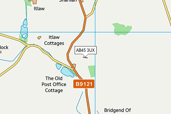 AB45 3UX map - OS VectorMap District (Ordnance Survey) AB45 3UX map - OS VectorMap District (Ordnance Survey)