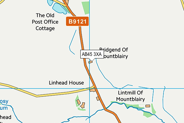 AB45 3XA map - OS VectorMap District (Ordnance Survey) AB45 3XA map - OS VectorMap District (Ordnance Survey)