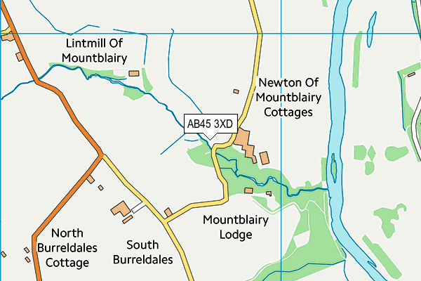 AB45 3XD map - OS VectorMap District (Ordnance Survey) AB45 3XD map - OS VectorMap District (Ordnance Survey)