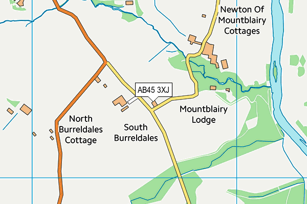 AB45 3XJ map - OS VectorMap District (Ordnance Survey) AB45 3XJ map - OS VectorMap District (Ordnance Survey)