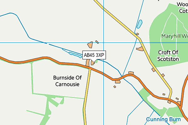 AB45 3XP map - OS VectorMap District (Ordnance Survey) AB45 3XP map - OS VectorMap District (Ordnance Survey)