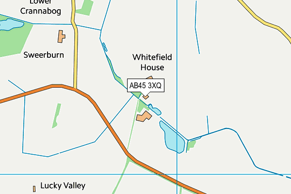 AB45 3XQ map - OS VectorMap District (Ordnance Survey) AB45 3XQ map - OS VectorMap District (Ordnance Survey)