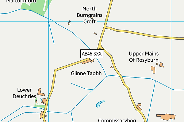 AB45 3XX map - OS VectorMap District (Ordnance Survey) AB45 3XX map - OS VectorMap District (Ordnance Survey)