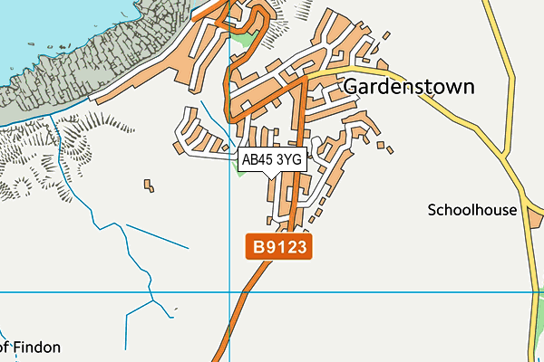 AB45 3YG map - OS VectorMap District (Ordnance Survey) AB45 3YG map - OS VectorMap District (Ordnance Survey)