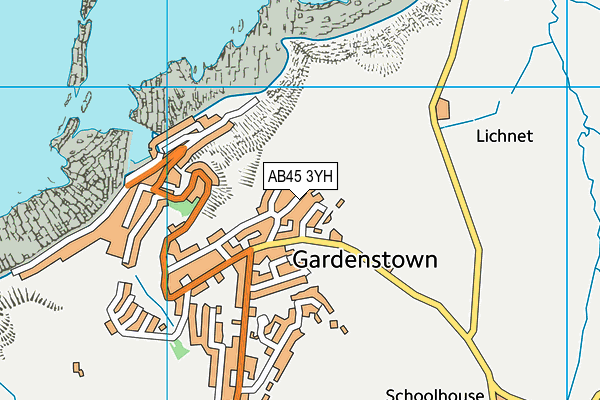AB45 3YH map - OS VectorMap District (Ordnance Survey) AB45 3YH map - OS VectorMap District (Ordnance Survey)
