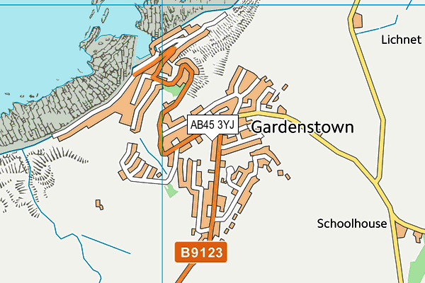 AB45 3YJ map - OS VectorMap District (Ordnance Survey) AB45 3YJ map - OS VectorMap District (Ordnance Survey)
