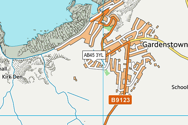 AB45 3YL map - OS VectorMap District (Ordnance Survey) AB45 3YL map - OS VectorMap District (Ordnance Survey)