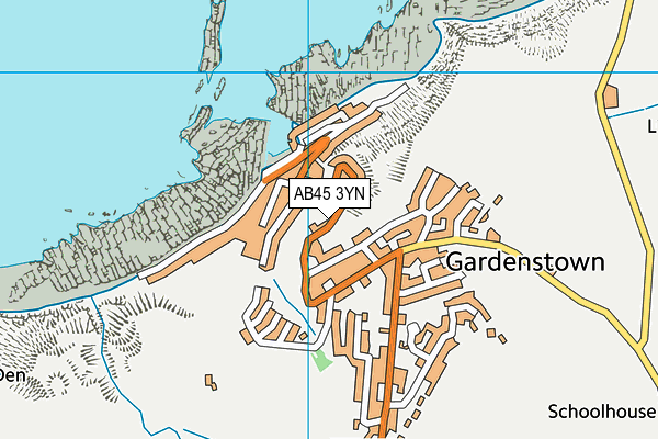 AB45 3YN map - OS VectorMap District (Ordnance Survey) AB45 3YN map - OS VectorMap District (Ordnance Survey)