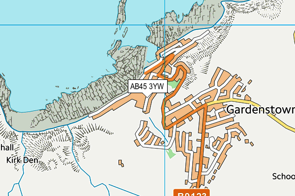 AB45 3YW map - OS VectorMap District (Ordnance Survey) AB45 3YW map - OS VectorMap District (Ordnance Survey)