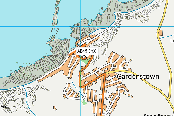 AB45 3YX map - OS VectorMap District (Ordnance Survey) AB45 3YX map - OS VectorMap District (Ordnance Survey)
