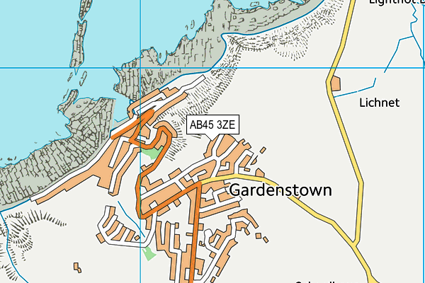AB45 3ZE map - OS VectorMap District (Ordnance Survey) AB45 3ZE map - OS VectorMap District (Ordnance Survey)