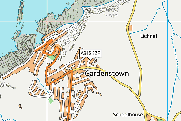 AB45 3ZF map - OS VectorMap District (Ordnance Survey) AB45 3ZF map - OS VectorMap District (Ordnance Survey)