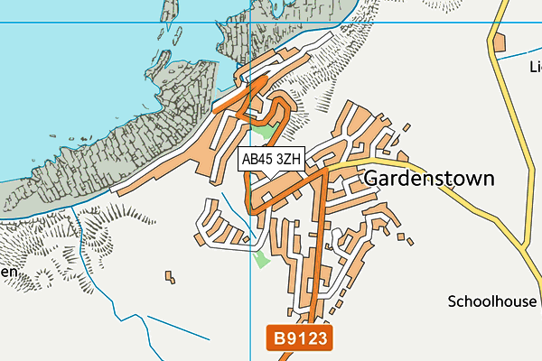 AB45 3ZH map - OS VectorMap District (Ordnance Survey) AB45 3ZH map - OS VectorMap District (Ordnance Survey)