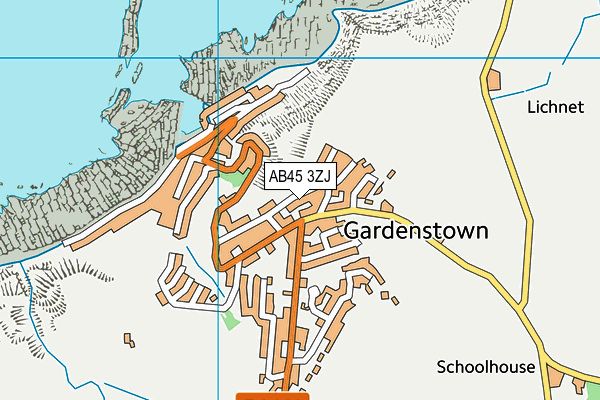 AB45 3ZJ map - OS VectorMap District (Ordnance Survey) AB45 3ZJ map - OS VectorMap District (Ordnance Survey)