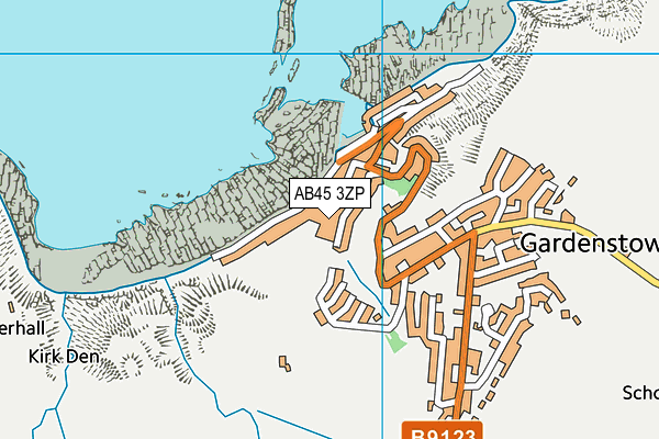 AB45 3ZP map - OS VectorMap District (Ordnance Survey) AB45 3ZP map - OS VectorMap District (Ordnance Survey)