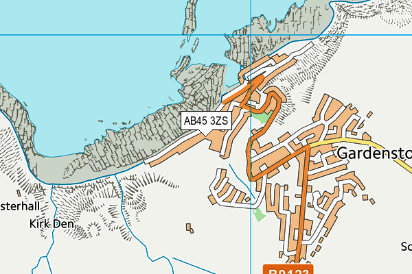 AB45 3ZS map - OS VectorMap District (Ordnance Survey) AB45 3ZS map - OS VectorMap District (Ordnance Survey)
