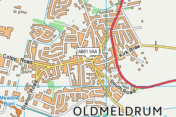 AB51 0AA map - OS VectorMap District (Ordnance Survey) AB51 0AA map - OS VectorMap District (Ordnance Survey)