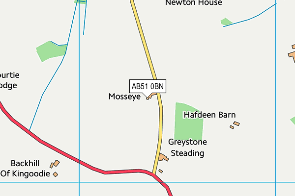 AB51 0BN map - OS VectorMap District (Ordnance Survey) AB51 0BN map - OS VectorMap District (Ordnance Survey)