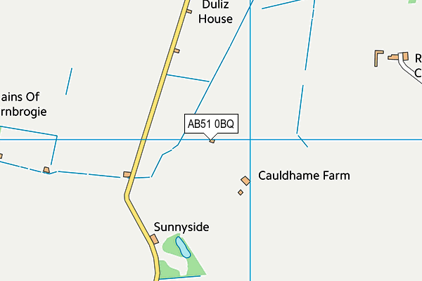 AB51 0BQ map - OS VectorMap District (Ordnance Survey) AB51 0BQ map - OS VectorMap District (Ordnance Survey)