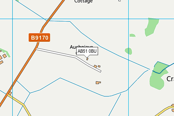 AB51 0BU map - OS VectorMap District (Ordnance Survey) AB51 0BU map - OS VectorMap District (Ordnance Survey)