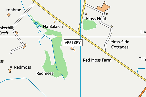 AB51 0BY map - OS VectorMap District (Ordnance Survey) AB51 0BY map - OS VectorMap District (Ordnance Survey)