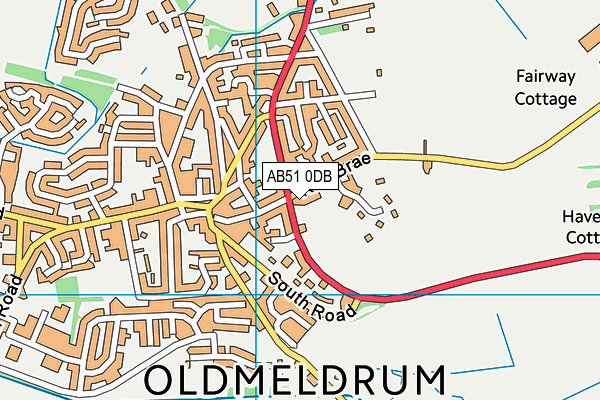 AB51 0DB map - OS VectorMap District (Ordnance Survey) AB51 0DB map - OS VectorMap District (Ordnance Survey)