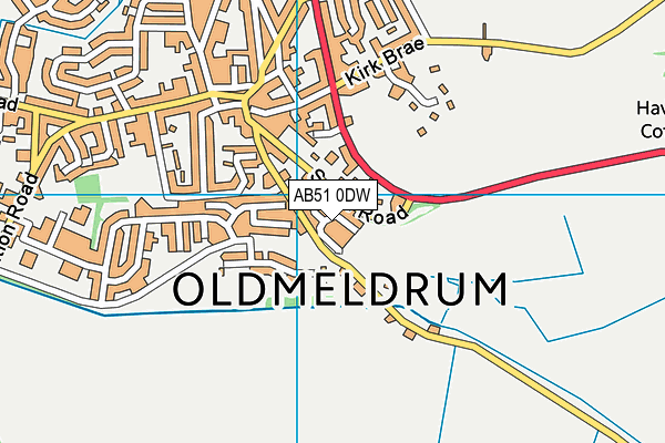 AB51 0DW map - OS VectorMap District (Ordnance Survey) AB51 0DW map - OS VectorMap District (Ordnance Survey)