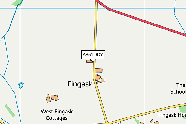 AB51 0DY map - OS VectorMap District (Ordnance Survey)