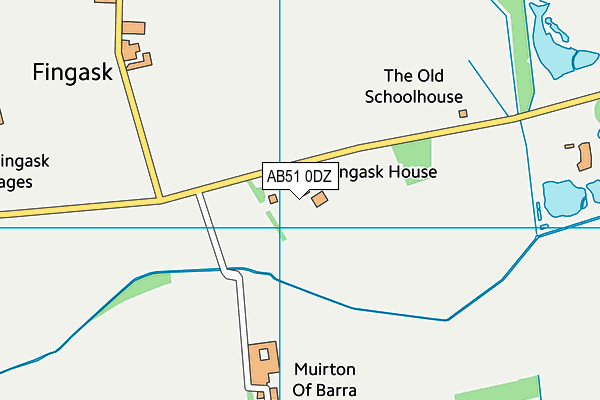 AB51 0DZ map - OS VectorMap District (Ordnance Survey) AB51 0DZ map - OS VectorMap District (Ordnance Survey)