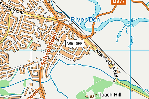 AB51 0EF map - OS VectorMap District (Ordnance Survey) AB51 0EF map - OS VectorMap District (Ordnance Survey)