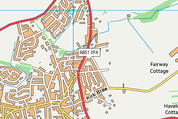 AB51 0FA map - OS VectorMap District (Ordnance Survey) AB51 0FA map - OS VectorMap District (Ordnance Survey)