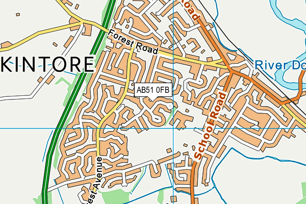 AB51 0FB map - OS VectorMap District (Ordnance Survey) AB51 0FB map - OS VectorMap District (Ordnance Survey)
