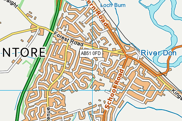 AB51 0FD map - OS VectorMap District (Ordnance Survey) AB51 0FD map - OS VectorMap District (Ordnance Survey)