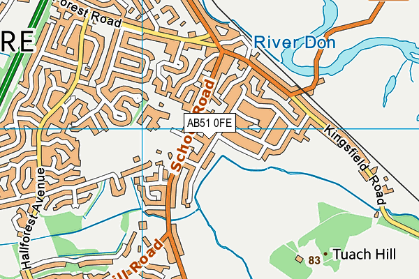AB51 0FE map - OS VectorMap District (Ordnance Survey) AB51 0FE map - OS VectorMap District (Ordnance Survey)
