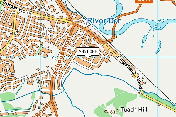 AB51 0FH map - OS VectorMap District (Ordnance Survey) AB51 0FH map - OS VectorMap District (Ordnance Survey)