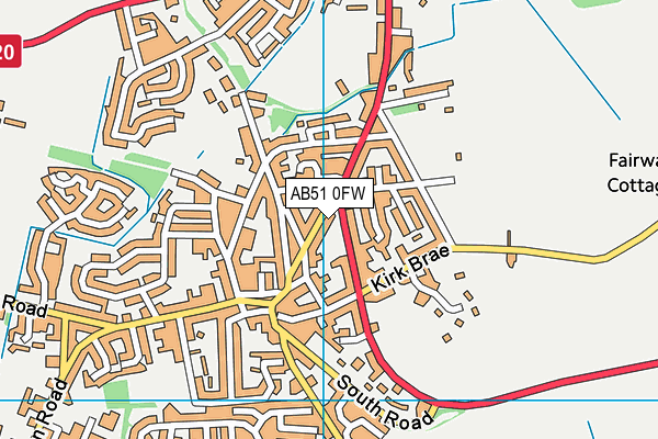 AB51 0FW map - OS VectorMap District (Ordnance Survey) AB51 0FW map - OS VectorMap District (Ordnance Survey)