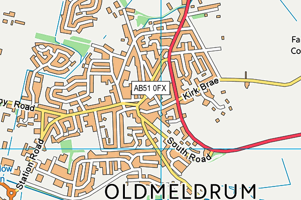 AB51 0FX map - OS VectorMap District (Ordnance Survey) AB51 0FX map - OS VectorMap District (Ordnance Survey)
