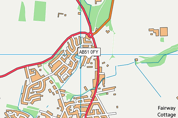 AB51 0FY map - OS VectorMap District (Ordnance Survey) AB51 0FY map - OS VectorMap District (Ordnance Survey)